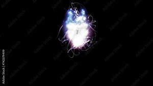 Abstract Light Circular Particle Animations. perfect for background animation. Particle flowing with motion creating a plasma, portal effect or beating heart pulse.