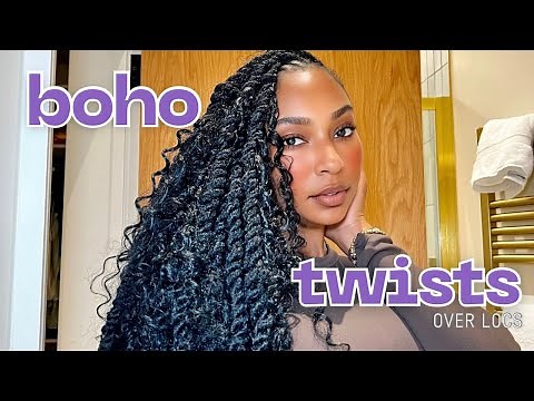 Boho Two-Strand Twists Over My Locs | Brooklyn Salon Day + Loc Care Tips!