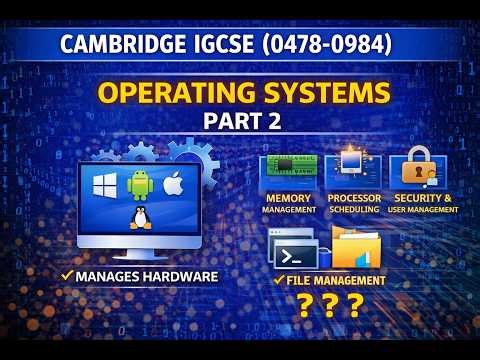 CAMBRIDGE IGCSE (0478/0984) Operating systems Part 2