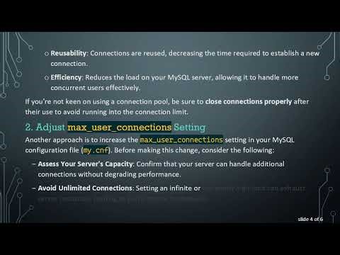 Understanding max_user_connections: Diagnosing Connection Issues in PHP/MySQL Applications