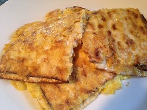 Cream Cheese Stuffed Matzoh Brei
