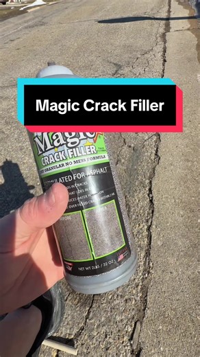 Asphalt driveways don't have to be difficult. Magic crack filler asphalt works great at repairing cracks #tiktokshopstockup #asphalt #driveway #asphaltrepair #tiktokshopcreatorpicks @Magic Crack Filler