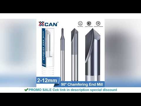 XCAN Milling Cutter Chamfer End Mill 90 Degrees 2-12mm 2 Flute Carbide Chamfering Cutter Countersink