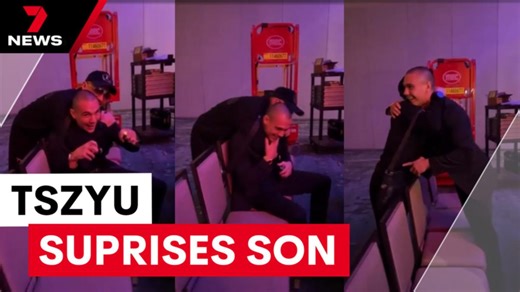 Kostya Tszyu surprises son, Tim, ahead of fight