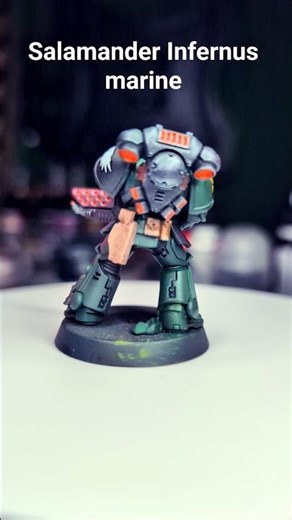 Salamander Infernus marine | First ever Glow weapon effect #miniture #warhammer40k #spacemarine