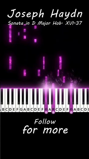 Joseph Haydn - Sonata in D Major Hob. XVI 37 #piano#tutorial
