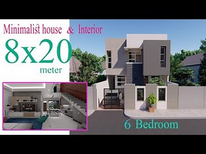 minimalist house 8 x 20 meters + Interior