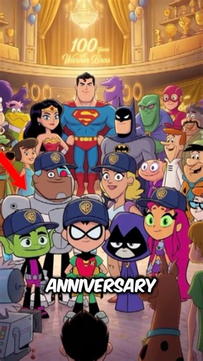 Teen Titans celebrated Warner Brothers 100th Anniversary Party…😳 #shorts