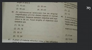A prism of material refractive index μ has refracting... | Filo