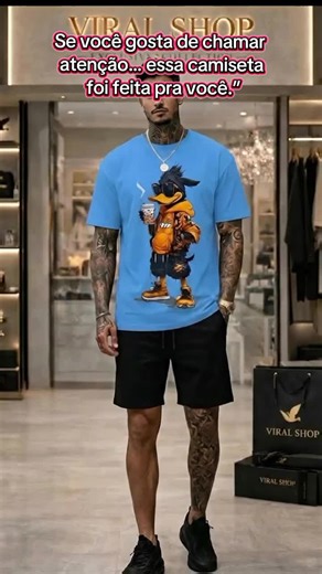 A camiseta perfeita para quem gosta de estilo urbano com personalidade. Com um design moderno e estampa exclusiva de personagem estilizado, essa peça combina atitude, conforto e tendência em um único look. Produzida com tecido leve e confortável, ela é ideal para o dia a dia, rolês, viagens ou até para montar aquele visual que chama atenção nas redes sociais. A cor azul vibrante destaca ainda mais a estampa, criando um visual marcante e cheio de estilo. ✔ Tecido confortável e respirável ✔ Estamp