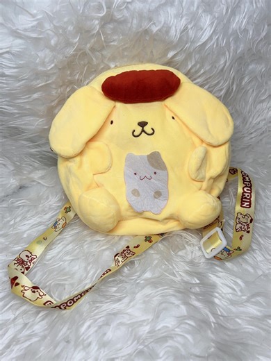 Kawaii Pompompurin Plush Shoulder Bag | Cute Crossbody Purse | Soft Fluffy Sanrio Style Bag | Holiday Gift for Her - Etsy