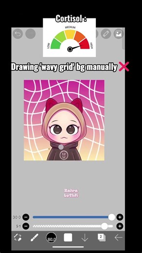 EASY SIMPLE WAVY GRID BACKGROUND IN IBISPAINT X ✨