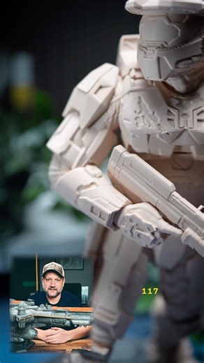 HALO John-117. Printed. Assembled. #3dprinting #halo #masterchef