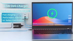 65W Laptop Charger Fit for Dell Latitude 5580 7280 7390 7490 E5570 E5470 E7240 E7250 E7470 Chromebook 3180 3189 3120 PA-12 06TM1C 19.5V 3.34A 7.4mm Tip Power AC Adapter