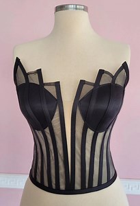 Transparent Corset | Mesh Bustier | Bustier Corset Top | Bridal Lingerie | Cupped Corset | Bridal Shower Gift | Over Bust Corset - Etsy