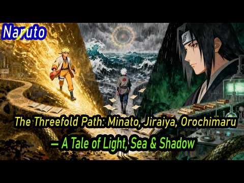 The Threefold Path: Minato, Jiraiya, Orochimaru — A Tale of Light, Sea & Shadow. #naruto #ninja