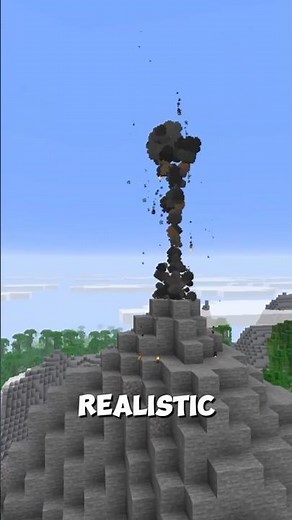 Volcanoes and lava Geysers in Minecraft?! #shorts #minecraft