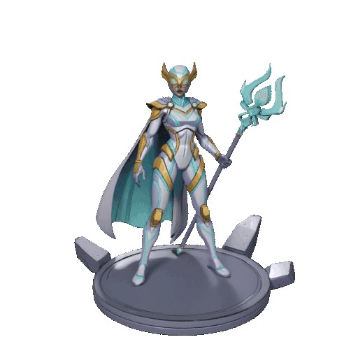 3D render of a female hero, stylized suit STL - 3D Print Model | Female Character | Superhero | Fantasy Warrior | High Detail | Easy Print | STL File