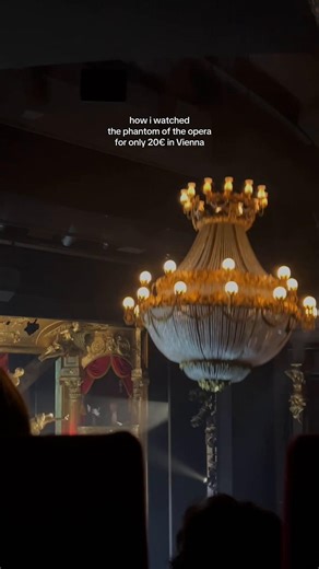 your sign to watch the Phantom of the Opera in Vienna for only 20€ how did i do it for so cheap? - if you're a student, you can book 20€ tickets (categories A-D, so the BEST seats the theater offers), for only 20€ 2h before the show - they also have 25€ obstructed view tickets for everyone, and with the constant promotions they have going on, you can buy them for only 20€ (which is what I did) - you can also get 10€ standing tickets (available for everyone)! #phantomderoper #phantomoftheopera #v