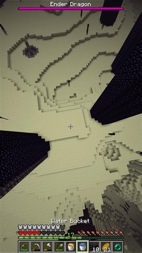 Hardcore Ender Dragon Fight! #minecraft #shorts
