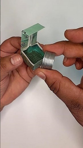 Money Origami Gift Box Making with Currency Notes #coin #art