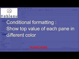 Conditional formatting to show top value of each pane in different color