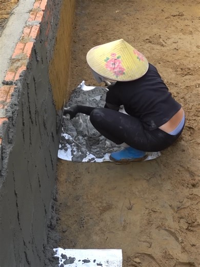 Building a Swimming Pool with Bricks and Cement