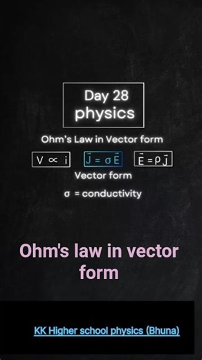 Ohm's law in vector form #physics #jee #neet