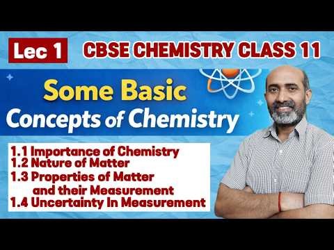 Some Basic Concepts of Chemistry Class 11 | Lecture 1 | CBSE Chemistry Class 11 | JEE | NEET