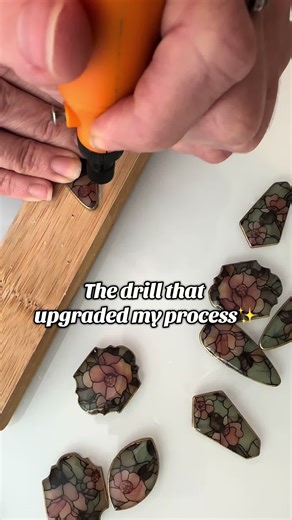 If you make polymer clay earrings, a good drill makes all the difference. This is the one I use for every batch. It’s linked in the video if you’ve been looking for one 😊#polymerclayearrings #handmadejewelry #jewelrymaking #polymerclay