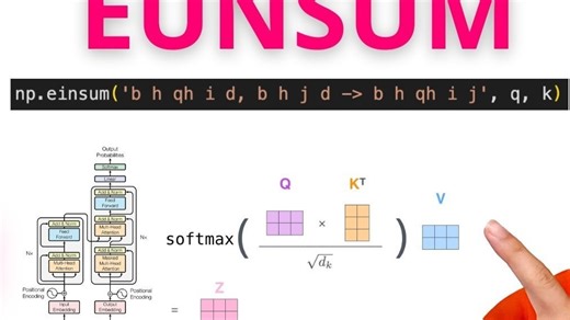 Step by Step EINSUM To Code Attention In Transformers
