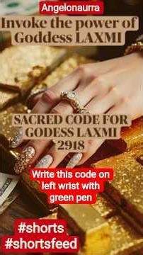 Invoke Goddess Lakshmi with this secret Code #shorts#shortsfeed