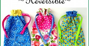 Simple Lined Drawstring Bag Pattern and Tutorial ~ Perfect for OCC Pencil Pouch or Hygiene Supplies