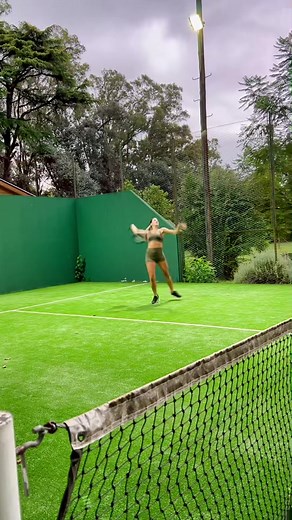 Outdoor Tennis Match Highlights Between Two Players