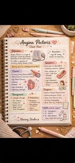 Angina Pectoris | Aesthetic Nursing Notes ❤️‪@YouTube‬ ‪@yournsgstudio-v7b‬