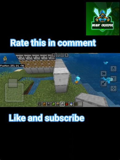 Automatic sugarcane farm in minecraft #minecraft #shots