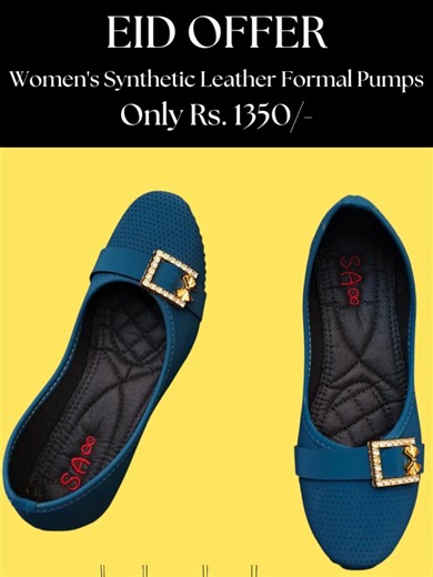 ✨ EID OFFER – Women’s Formal Pumps ✨ Step into style this Eid with trendy blue synthetic leather pumps for office, parties, or semi-formal events. 💰 Price: Rs. 1350/- 🚚 Free Home Delivery Across Pakistan 📲 Order via WhatsApp: 03494959991 #EidOffer #EidShopping #WomensShoes #FormalPumps #TrendyShoes #BluePumps #SemiFormalShoes #LadiesFootwear #PakistanShopping #AffordableFashion #EidStyle #FashionPakistan #ShoesForWomen #OOTDPakistan