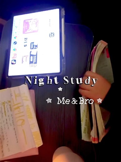 Night Study Session with My Brother for Academic Success
