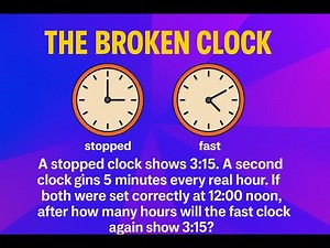 🕒 The Broken Clock Brain Teaser Challenge | Can You Solve This Viral Riddle? 🧩 | Live Mind Puzzle
