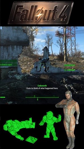 Fallout 4 - Lost patrol battle site - all companions reactions #fallout4 #fallout