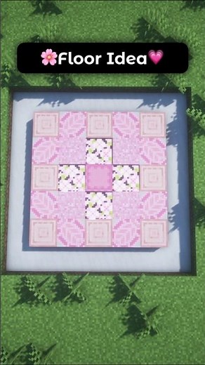Simple Aesthetic Pink Floor Design Idea In Minecraft! 🌸✨