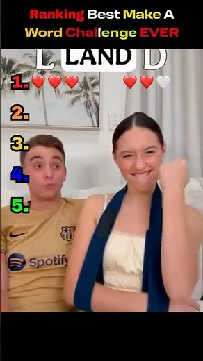 Ranking Best Make A Word Challenge EVER #ranking #funny #wordchallenge