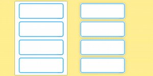 Editable Classroom Resource Labels (Blue)