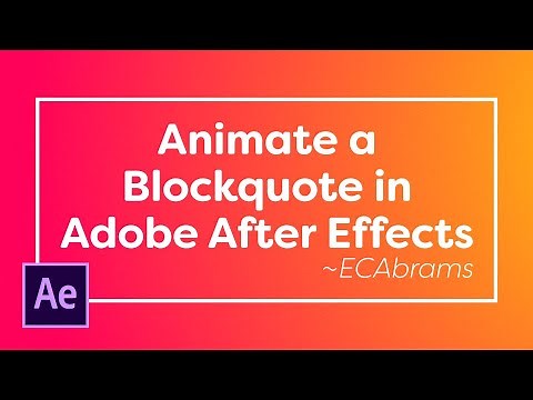 Animate a Block Quote Template - Adobe After Effects tutorial