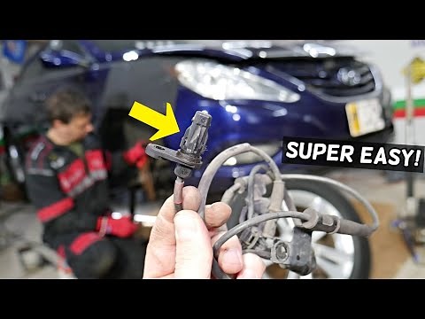 HYUNDAI SONATA FRONT ABS SENSOR REPLACEMENT REMOVAL, WHEEL SPEED SENSOR