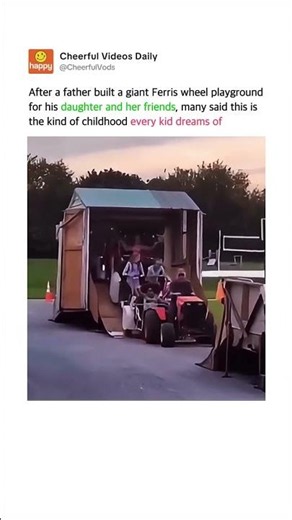 dad builds a giant ferris wheel for his daughter and the internet is amazed 🎡❤️