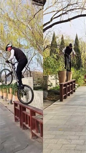 Crazy Bench Balance Bike Stunt! | Technical Trial Skills & Precision Hops 🚲🪑 #shorts