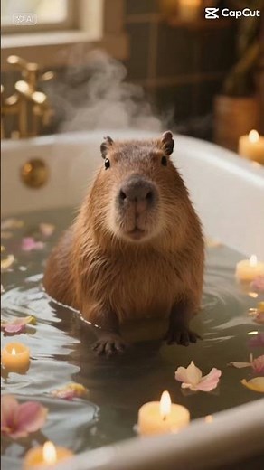 The Cutest Capybara Spa Ever 🛁🐹 | Relax and Unwind