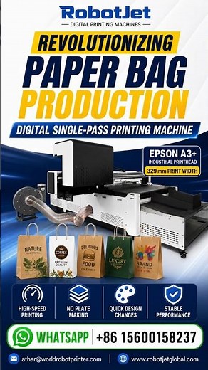 Paper Bags Digital Signal Pass Printer Machine