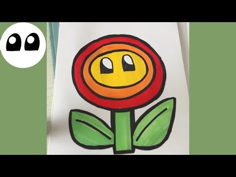 What If the Fire Flower Was in CuteColor’s World? 🔥🌼 | Super Mario Drawing